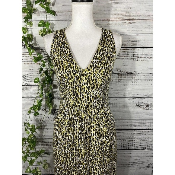 J Crew Dress size 2 Lime Green Purple Pique Straight Wedding Cocktail Evening - Picture 2 of 12